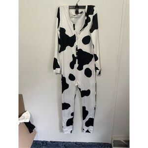 Ekouaer Women’s XS Black White Spotted Cow Costume Halloween Seasonal NWOT